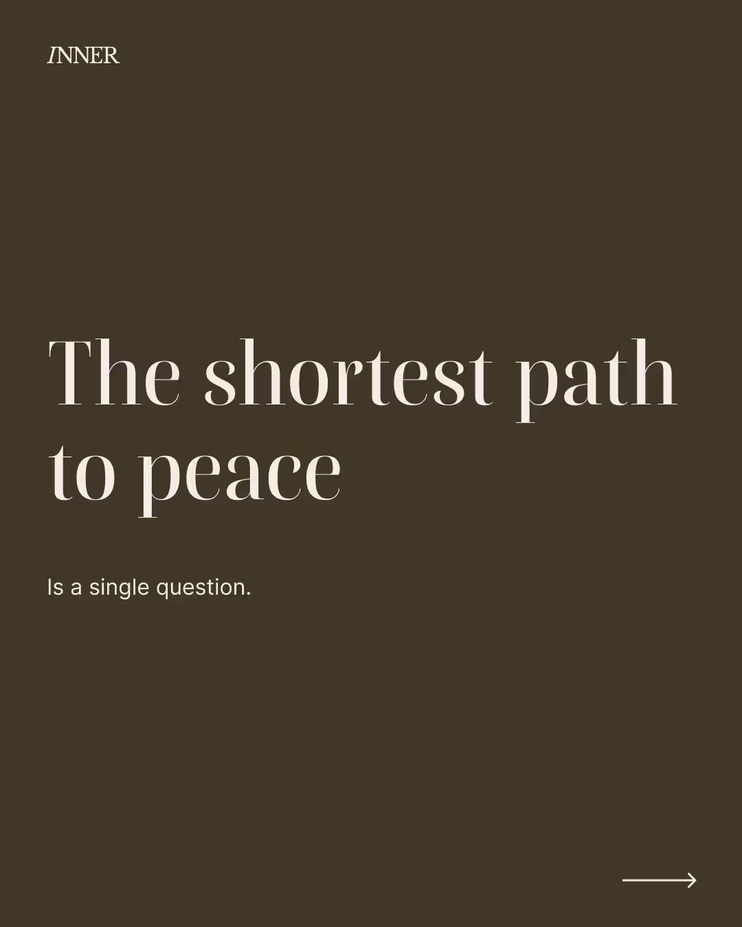 Instragram Post. The shortest path to peace